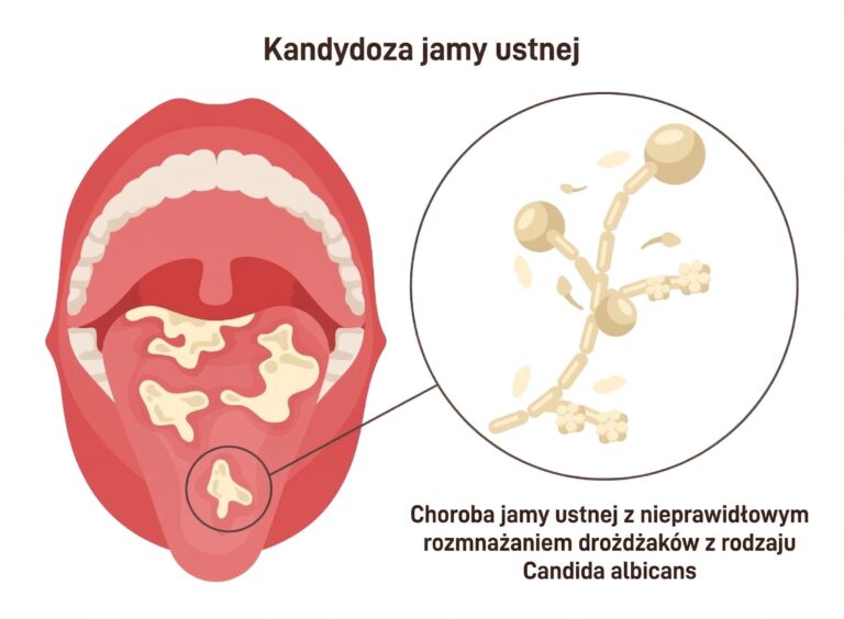 Grzybica jamy ustnej – objawy, przyczyny, leczenie i dieta przy kandydozie